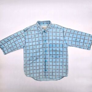 Vintage Young Heroes Tomato Boys Plaid Button Down Shirt Size 6